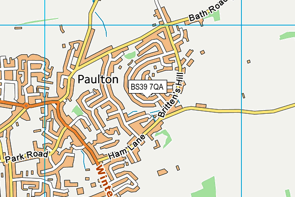 BS39 7QA map - OS VectorMap District (Ordnance Survey)
