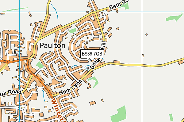 BS39 7QB map - OS VectorMap District (Ordnance Survey)