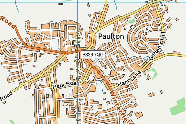 BS39 7QG map - OS VectorMap District (Ordnance Survey)