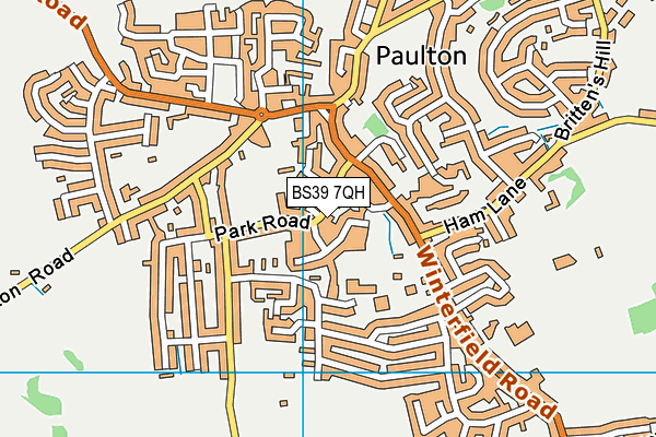 BS39 7QH map - OS VectorMap District (Ordnance Survey)
