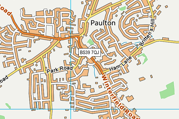 BS39 7QJ map - OS VectorMap District (Ordnance Survey)