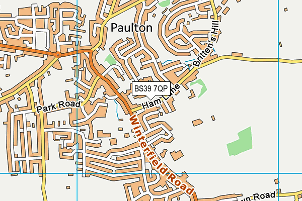 BS39 7QP map - OS VectorMap District (Ordnance Survey)