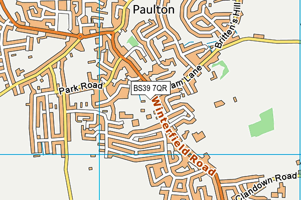 BS39 7QR map - OS VectorMap District (Ordnance Survey)