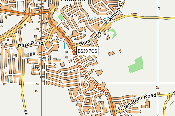 BS39 7QS map - OS VectorMap District (Ordnance Survey)