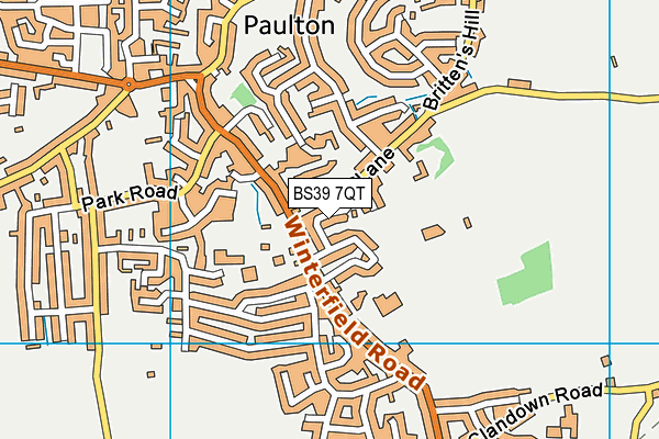 BS39 7QT map - OS VectorMap District (Ordnance Survey)