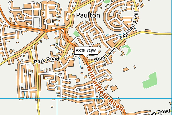 BS39 7QW map - OS VectorMap District (Ordnance Survey)