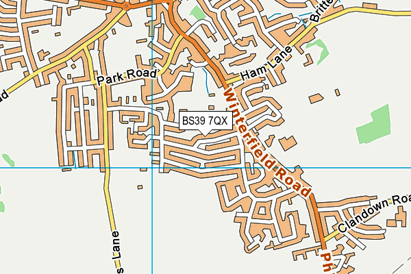 BS39 7QX map - OS VectorMap District (Ordnance Survey)