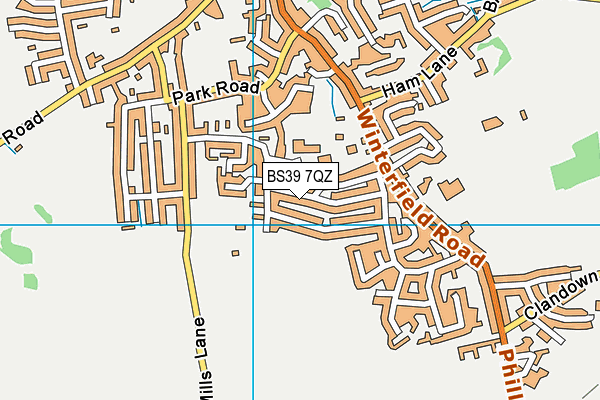 BS39 7QZ map - OS VectorMap District (Ordnance Survey)