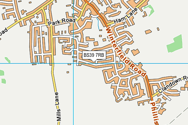 BS39 7RB map - OS VectorMap District (Ordnance Survey)