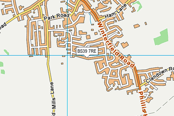 BS39 7RE map - OS VectorMap District (Ordnance Survey)