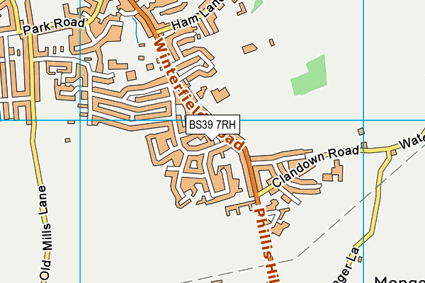 BS39 7RH map - OS VectorMap District (Ordnance Survey)