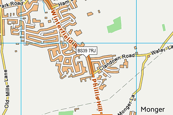 BS39 7RJ map - OS VectorMap District (Ordnance Survey)