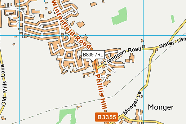 BS39 7RL map - OS VectorMap District (Ordnance Survey)