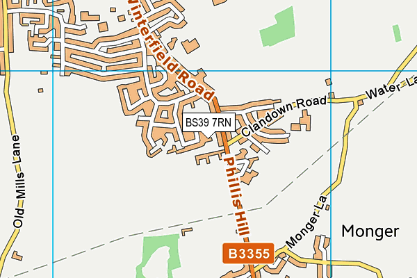 BS39 7RN map - OS VectorMap District (Ordnance Survey)