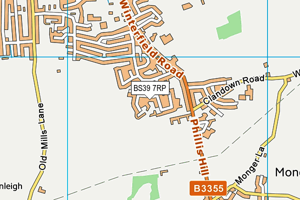 BS39 7RP map - OS VectorMap District (Ordnance Survey)