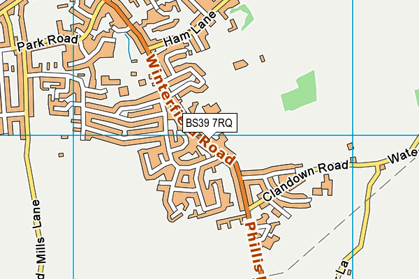 BS39 7RQ map - OS VectorMap District (Ordnance Survey)