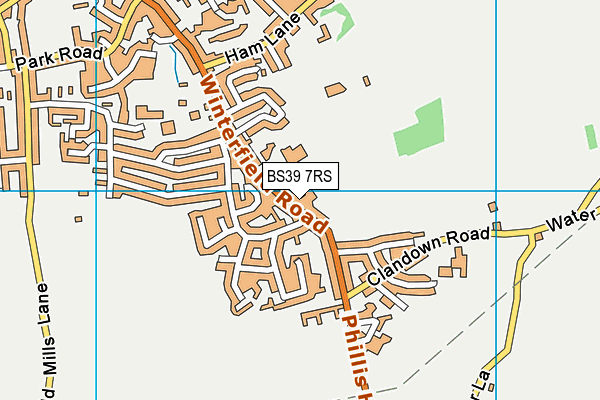 BS39 7RS map - OS VectorMap District (Ordnance Survey)