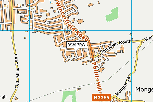 BS39 7RW map - OS VectorMap District (Ordnance Survey)