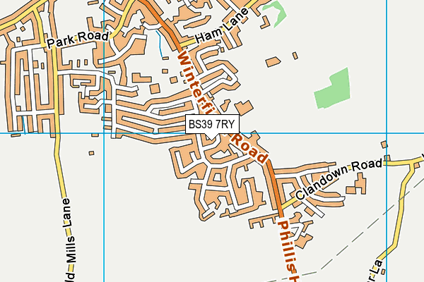 BS39 7RY map - OS VectorMap District (Ordnance Survey)