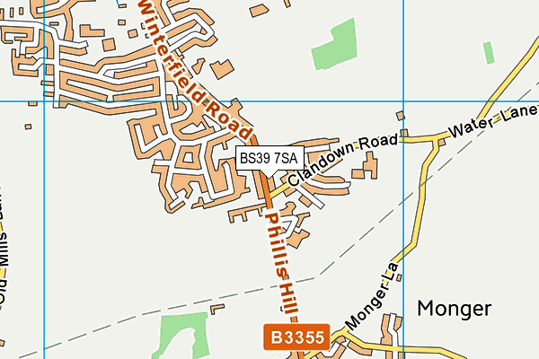 BS39 7SA map - OS VectorMap District (Ordnance Survey)