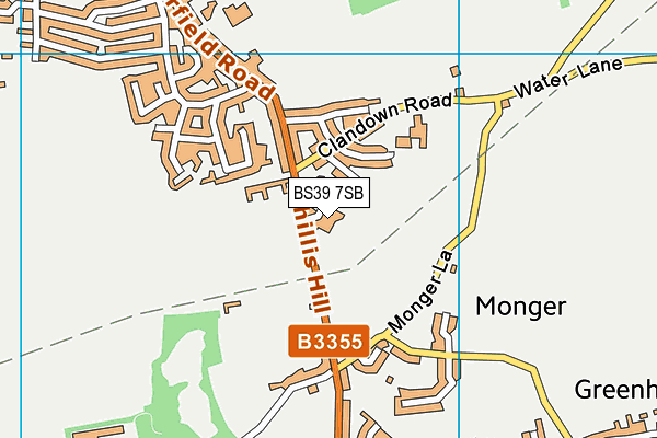 BS39 7SB map - OS VectorMap District (Ordnance Survey)