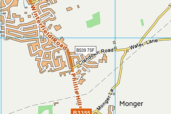 BS39 7SF map - OS VectorMap District (Ordnance Survey)