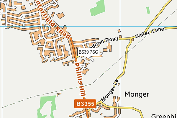 BS39 7SG map - OS VectorMap District (Ordnance Survey)