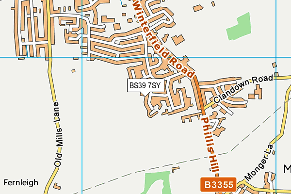 BS39 7SY map - OS VectorMap District (Ordnance Survey)