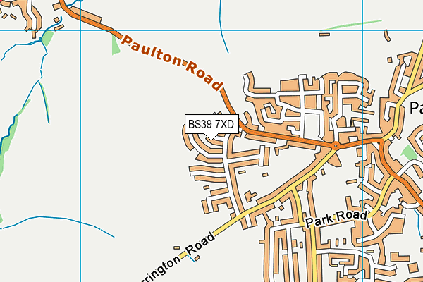 BS39 7XD map - OS VectorMap District (Ordnance Survey)