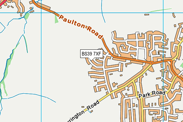 BS39 7XF map - OS VectorMap District (Ordnance Survey)