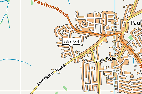BS39 7XH map - OS VectorMap District (Ordnance Survey)