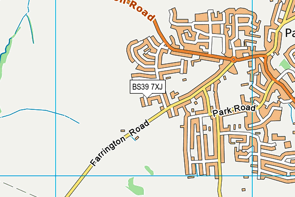 BS39 7XJ map - OS VectorMap District (Ordnance Survey)