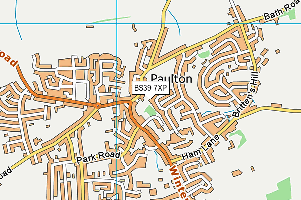 BS39 7XP map - OS VectorMap District (Ordnance Survey)