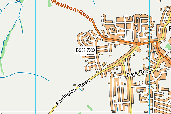 BS39 7XQ map - OS VectorMap District (Ordnance Survey)