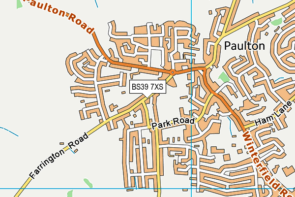 BS39 7XS map - OS VectorMap District (Ordnance Survey)