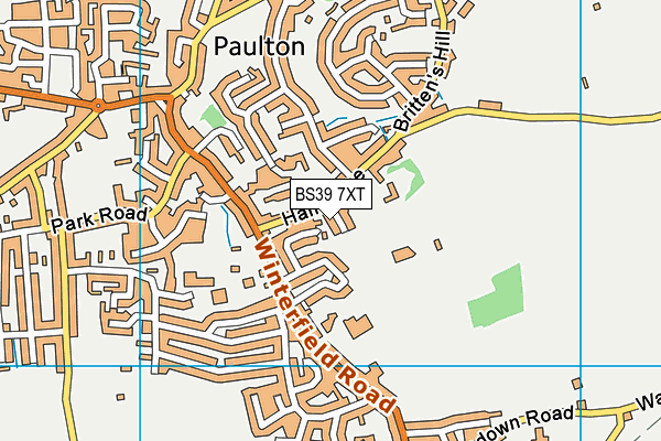 BS39 7XT map - OS VectorMap District (Ordnance Survey)