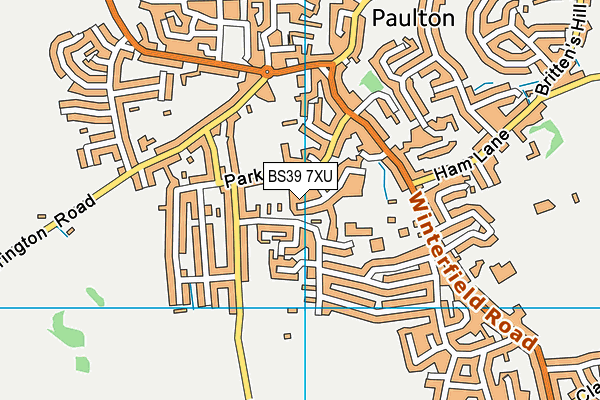 BS39 7XU map - OS VectorMap District (Ordnance Survey)