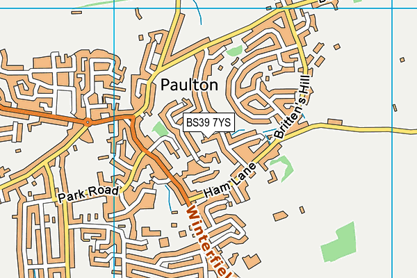 BS39 7YS map - OS VectorMap District (Ordnance Survey)