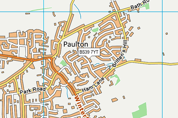 BS39 7YT map - OS VectorMap District (Ordnance Survey)