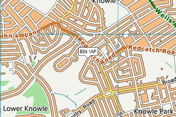 BS4 1AP map - OS VectorMap District (Ordnance Survey)