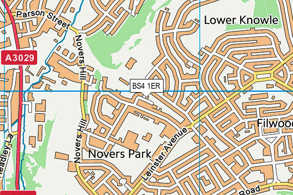 BS4 1ER map - OS VectorMap District (Ordnance Survey)