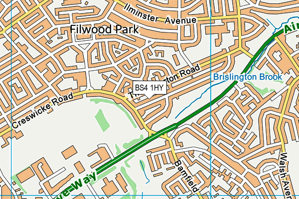 BS4 1HY map - OS VectorMap District (Ordnance Survey)