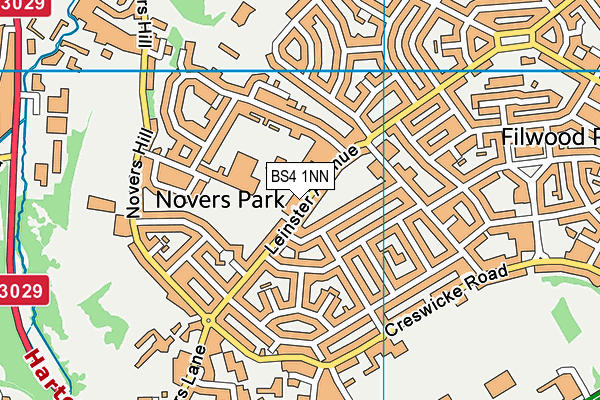 Knowle DGE Academy map (BS4 1NN) - OS VectorMap District (Ordnance Survey)