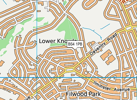 BS4 1PB map - OS VectorMap District (Ordnance Survey)