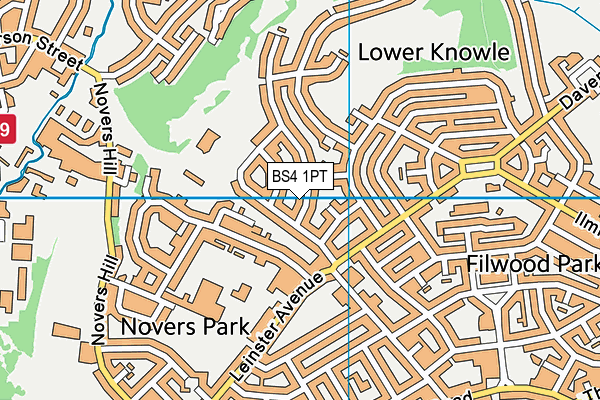 BS4 1PT map - OS VectorMap District (Ordnance Survey)