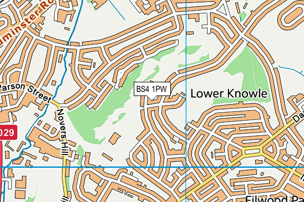 BS4 1PW map - OS VectorMap District (Ordnance Survey)