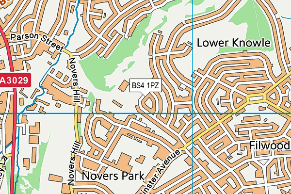 BS4 1PZ map - OS VectorMap District (Ordnance Survey)