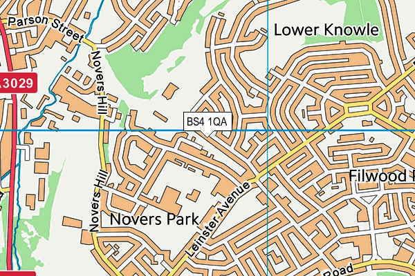 BS4 1QA map - OS VectorMap District (Ordnance Survey)
