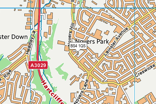 BS4 1QS map - OS VectorMap District (Ordnance Survey)