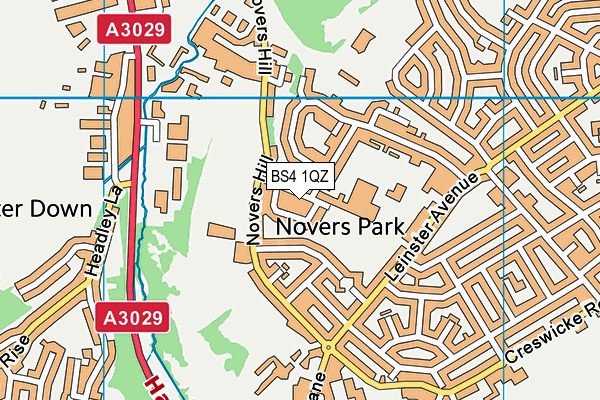 BS4 1QZ map - OS VectorMap District (Ordnance Survey)